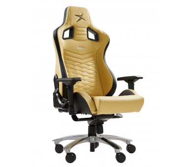 E-WIN FLASH XL SIZE SERIES FLI ERGONOMIC GOLD COMPUTER GAMING OFFICE CHAIR WITH FREE CUSHIONS